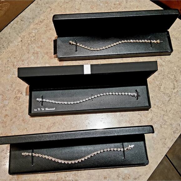 TENNIS BRACELETS 1 CARAT TW GENUINE DIAMOND CIRCLE LINK❗100% GUARANTEED❗️NEW - Picture 6 of 14